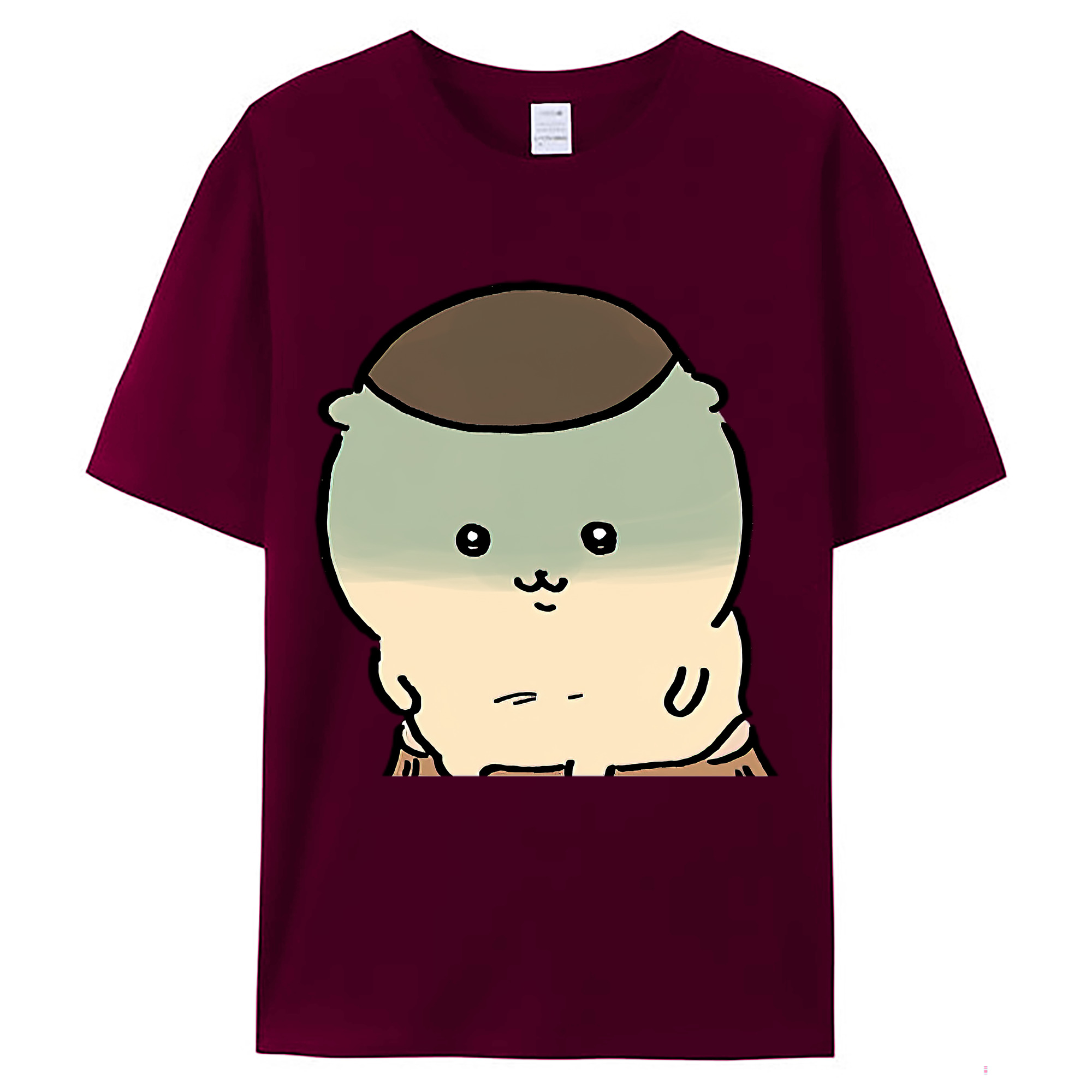 （画像用） ちいかわ くりまんじゅう Chii-kawa kuri manjū レディースカジュアルプリントTシャツ（綿100％）